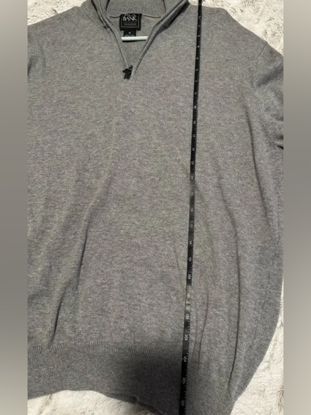 Banana Republic Men's Heather Gray Half-Zip Sweater